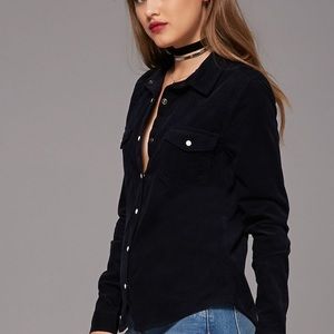 💕 blue button up corduroy shirt 🍁